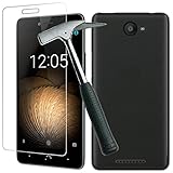 Todobarato24h Funda TPU Lisa Compatible con BQ Aquaris U/U Lite Negra + Protector de Cristal Templado