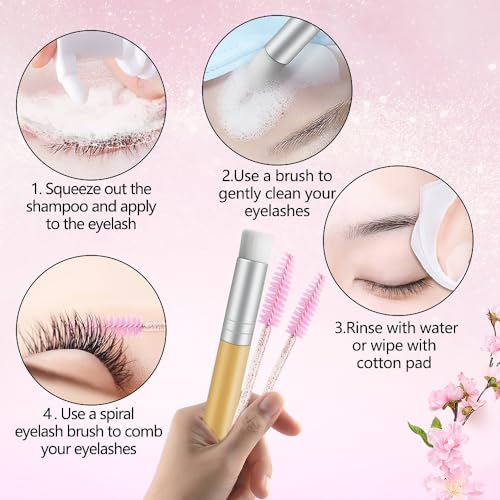 Svecke Lash Shampoo Kit For Eyelash Extension, Eyelash Shampoo 2 Fl.Oz / 60Ml, Eyelash Extension Cleanser thumb #3