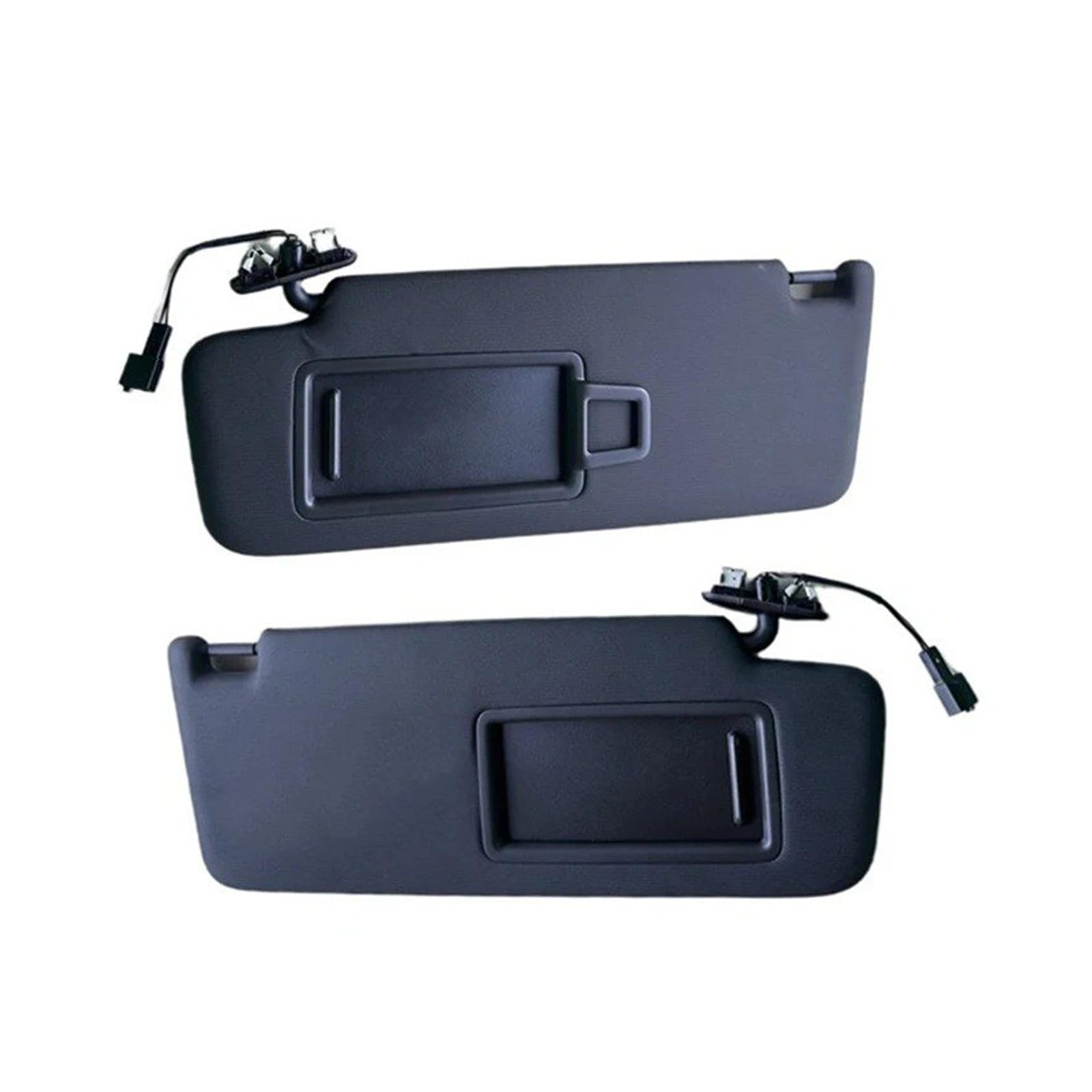 Pare-Soleil Côté Visière Voiture pour VW pour Golf 7 pour Jetta MK7 pour T-Cross pour Passat pour E-Golf pour T-Roc 5GG857551 Panneau Pare-Soleil Avant Voiture avec Miroir Maquillage(Le Noir,1 Paire)
