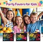 Decojoy Party Favors for Kids 4-8, Scratch Art Birthday Return Gifts, Bulk Rainbow Scratch Paper Notebook 24 Set with Reusable Stencils, Christmas Goodie Bags Stuffers for Girls Boys School Classroom - Image 5