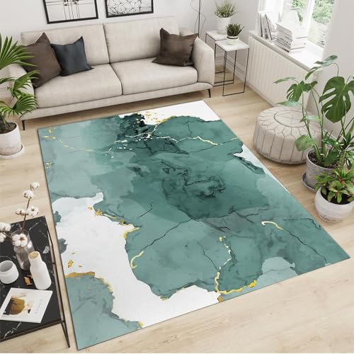 Tapis salon lavable rectangulaire à texture géométrique abstraite