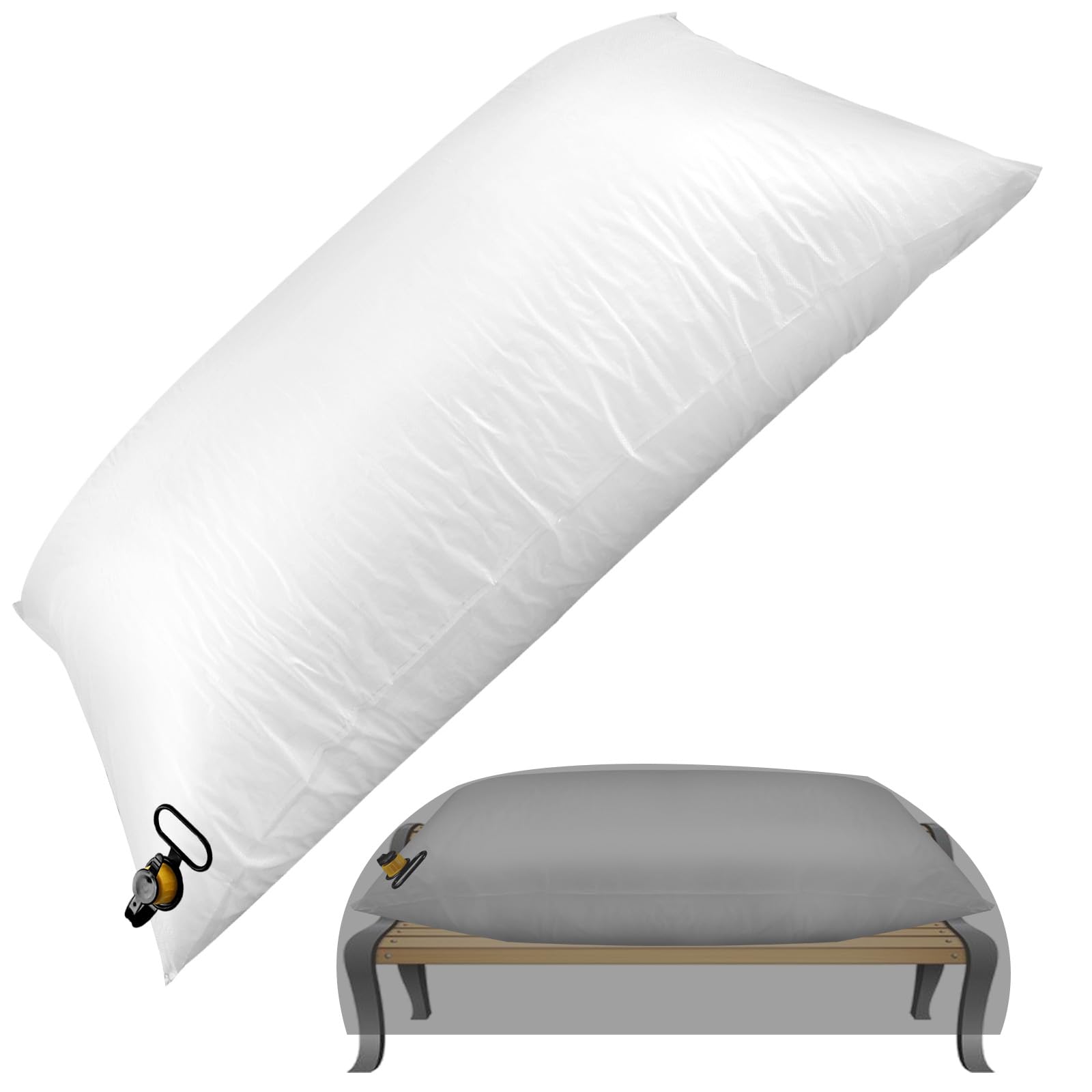 HolyMaji 87 × 39 Inch Patio Furniture Cover Airbag, Rectangle Inflatable Patio Table Cover Air Pillow Winterizing Kit, Outdoor Furniture Covers Waterproof Prevents Leaves, Water and Snow Pooling