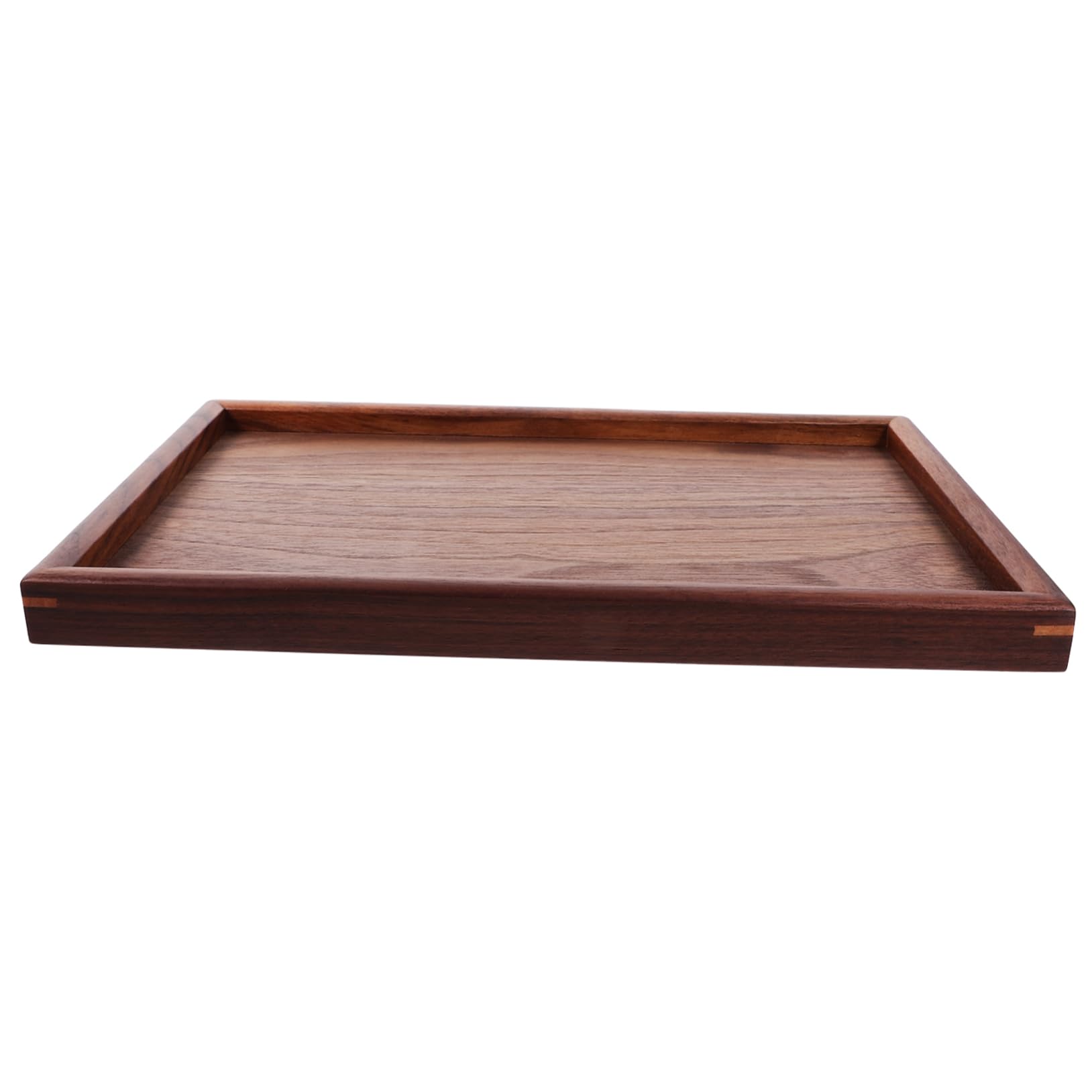 Unomor Bathroom Countertop Tray Multi Functional Walnut Wood Vanity Organizer for Toiletries Perfume and Snacks Decorative Storage Dish for Home and Bathroom Use