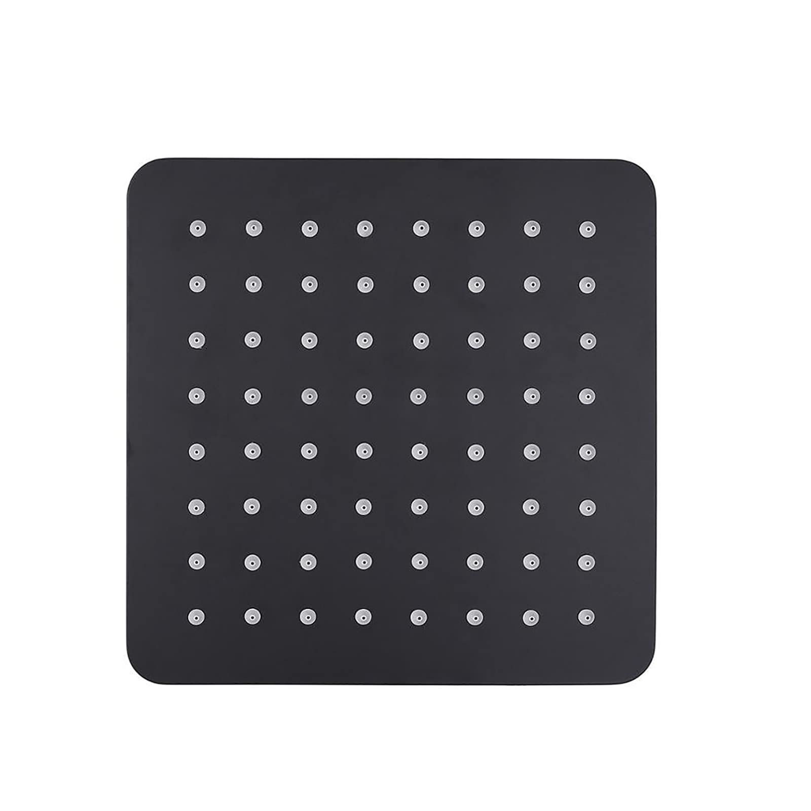 Alcachofa de Ducha Negro 8 Pulgadas Cabezal de Ducha Lluvia de Alta Presión Cuadrado Alcachofas Fijas para Ducha 304 Acero Inoxidable Ajustable Rociador Ducha Efecto Lluvia, G1 / 2''