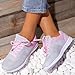 KVOTUU Womens Bowling Shoes Breathable Mesh Walking Shoes Comfortable Air Cushion Running Shoe Fashion Sneakers Lightweight Athletic Sneakers Casual Loafers Grey