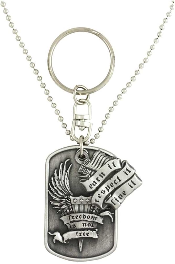 Harley-Davidson Dog Tag, Freedom Is Not Free Bar&Shield Chain/Key Chain 8002855