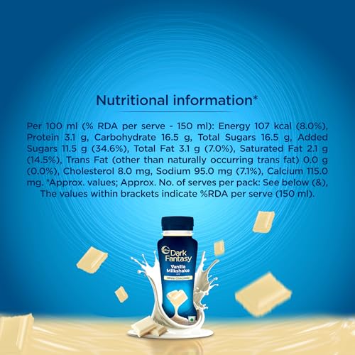 Image of Sunfeast Dark Fantasy Vanilla Milkshake 150ml