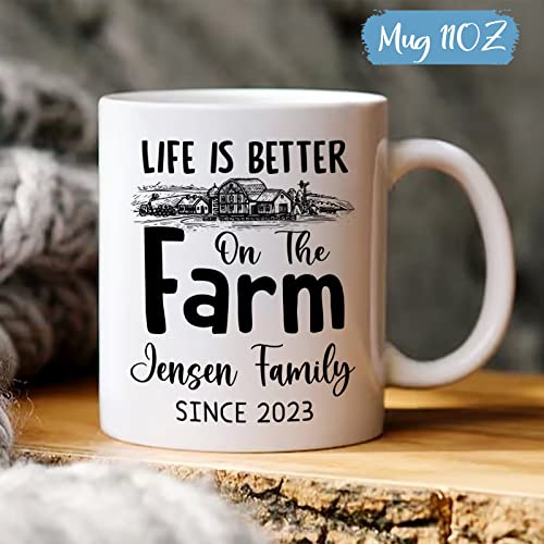 Life-Is-Better-On-The-Farm-Mug-Farmer-Coffee-Mugs-Custom-Farming-Gift-for-Family-Friends-Agriculturist-Gifts-Personalized-Farm-Travel-Mug-for-Birthday-Christmas-White-Tea-Cup-11oz-15oz Life Is Better On The Farm Mug Farmer Coffee Mugs Custom Farming Gift for Family Friends Agriculturist Gifts Personalized Farm Travel Mug for Birthday Christmas White Tea Cup 11oz 15oz