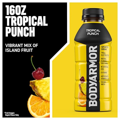 BODYARMOR Sports Drink, Tropical Punch, Coconut Water, 16 Fl Oz, 12 Pack - image 7