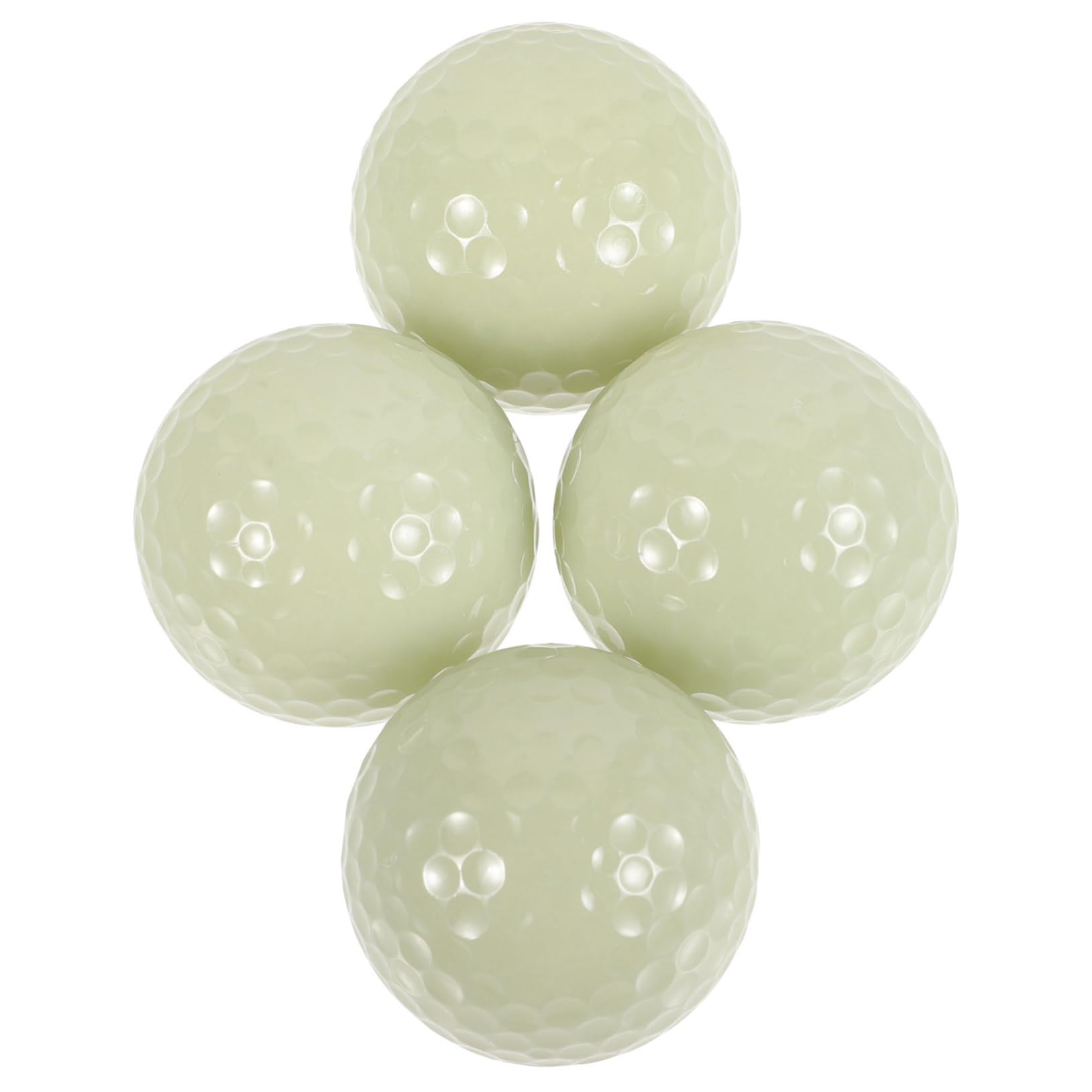 ifundom 4pcs Luminous Glow Dark Reusable Elastic Fluorescent Golf Training Balls for Night Play Present and Night Training