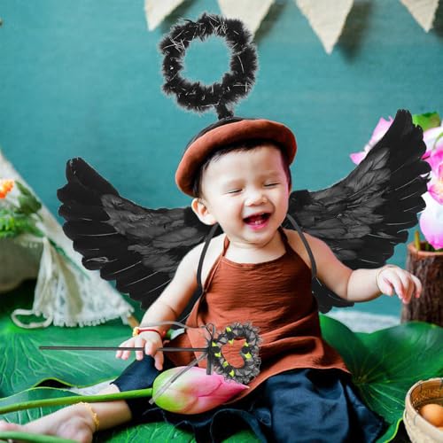 Alas de Ángel para Niña con Diadema de Plástico Fácil de Poner Evita Molestias en Fotos 4