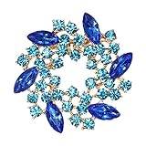 💕Farbe: Blau. Ceqiny Herren Broschen Anstecknadel Brosche Kristall Boutonniere Damen Kragen Broschen Reversnadeln Lapel Pin für Anzug Sakko Schal Zubehör, Blau