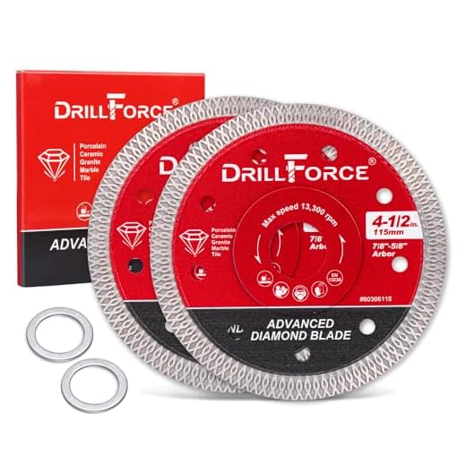 VALYRIANTOOL 4-1/2 inch Super Thin Diamond Blade, Diamond Saw Blades for Angle Grinder, 4.5" Tile Blade for Smooth Cutting Porcelain Ceramic Granite Marble Tile (2-Pack)