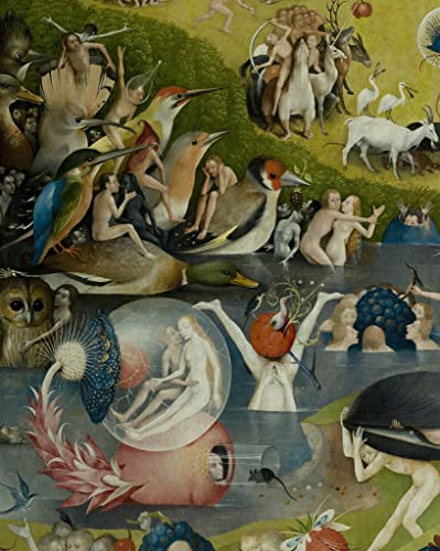 Toile Hieronymus Boske 60x90cm avec peinture murale abstraite salon
