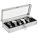 Produktbild Gemini _ Mall® 6/12 Uhr Lagerung Display Box Case Metall Silber, 6 Watch