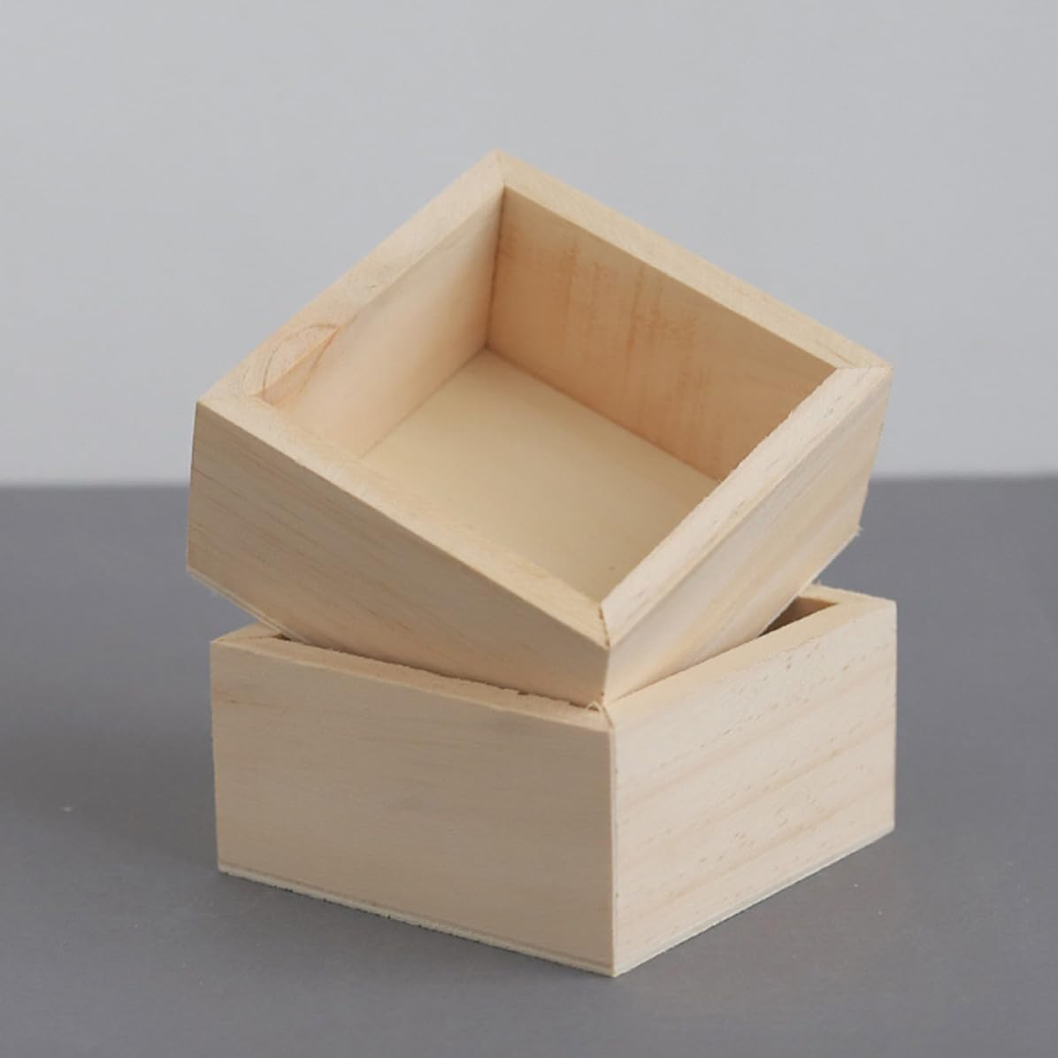 6 Piezas Caja Organizadora de Manualidades de Madera Beige