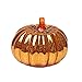 Romingo Mercury Glass Pumpkin Light with Timer for Halloween Pumpkin Decorations Fall and Thanksgiving Christmas Decor,Gold, 5.5 inches