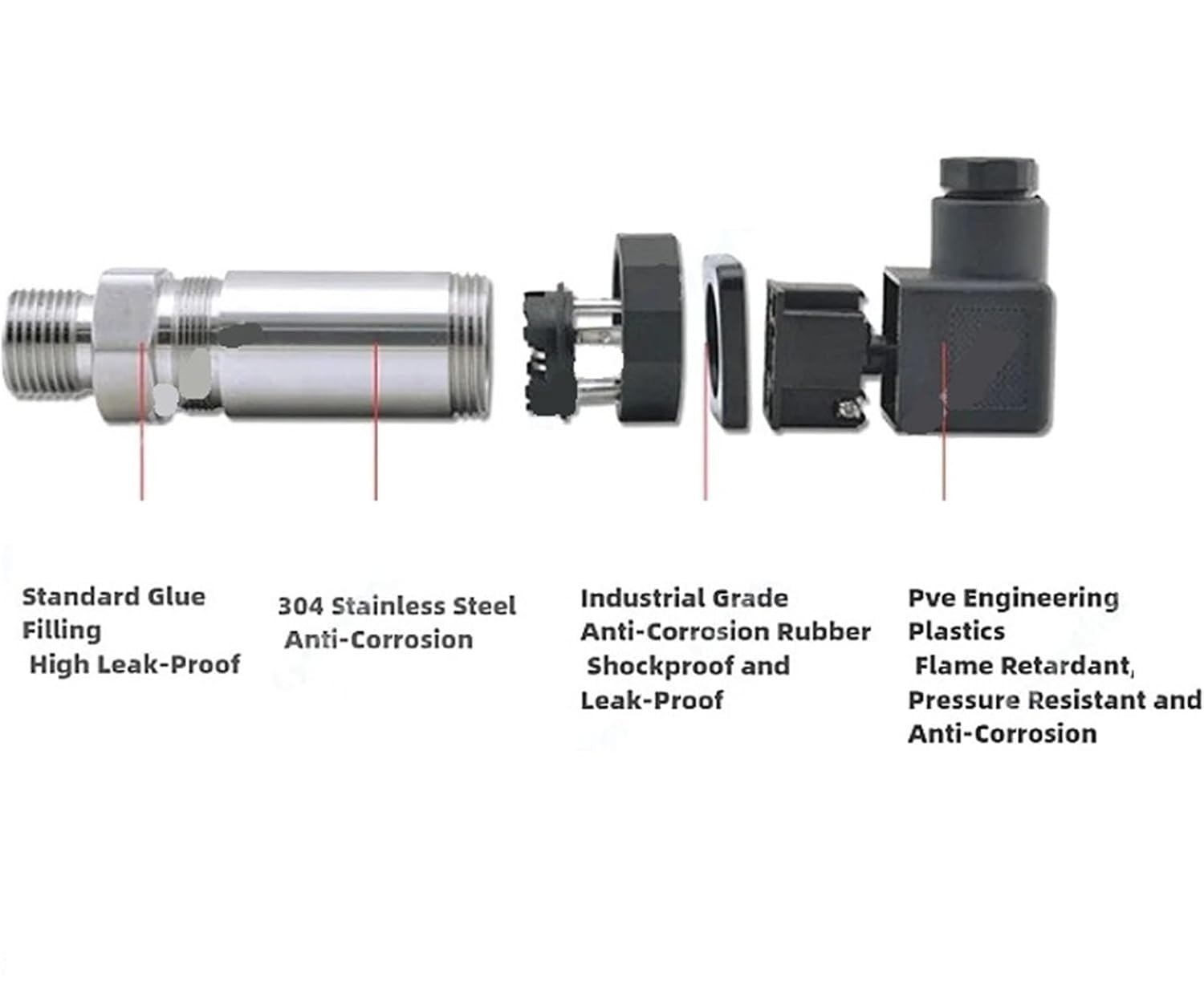 Pressure Transmitter 24VDC Output 0-5V Sensor Thread M20*1.5 G1/4 G1/2 NPT1/4 NPT1/2(0-0.2bar)