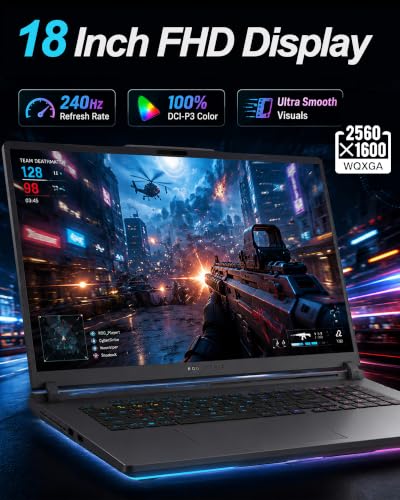 Image of ASUS ROG Strix G18 Gaming Laptop, 18 inch FHD 2.5K 240Hz /3ms Nebula Display, NVIDIA GeForce RTX 5070 Laptop AI, Intel 24-Core Ultra 9 275HX, 64GB DDR5 5600MHz, 2TB SSD, Wi-Fi 7, Win 11 Pro, RGB Backlit KB