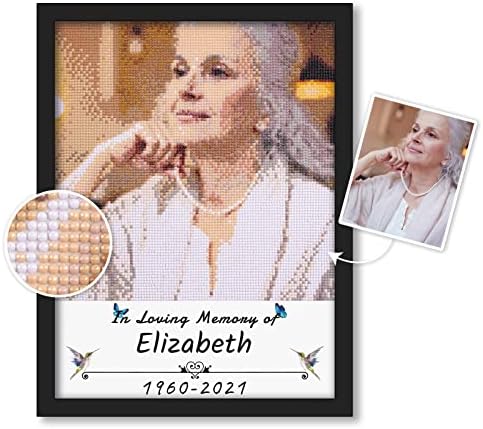 Personalised Diamond Painting with Priviate Photo, Custom Diamond Painting-Personalised Diamond Art, 5D Diamond Painting Kits for Adults, DIY Diamond Art Personalised Photo Gift, Home Decor-30x40 cm
