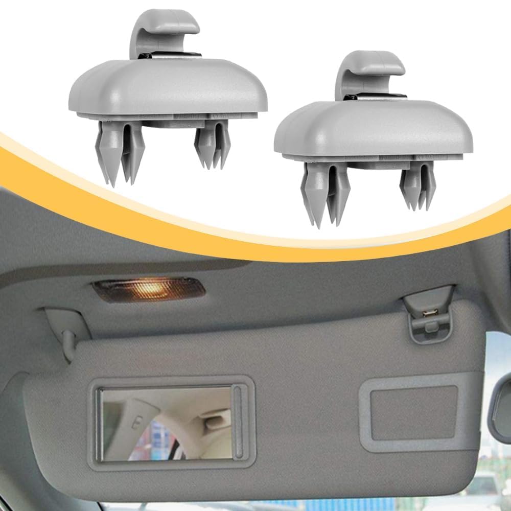 2 Sonnenblenden-Clips Grau Für VW Caddy & Audi A3/A4 – Einfach Zu Montieren