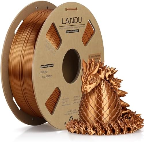 Amazon.com: LANDU Silk PLA Filament 1.75mm Gold 1KG, 3D Printer ...