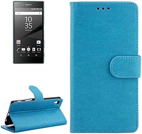 Case For Sony Z5, Crazy Horse Texture Horizontal Flip Leather Case with Holder & Card Slots & Wallet & Photo Frame for Sony Xperia Z5 / E6603 / E6653 / E6633 / E6683(Blue)
