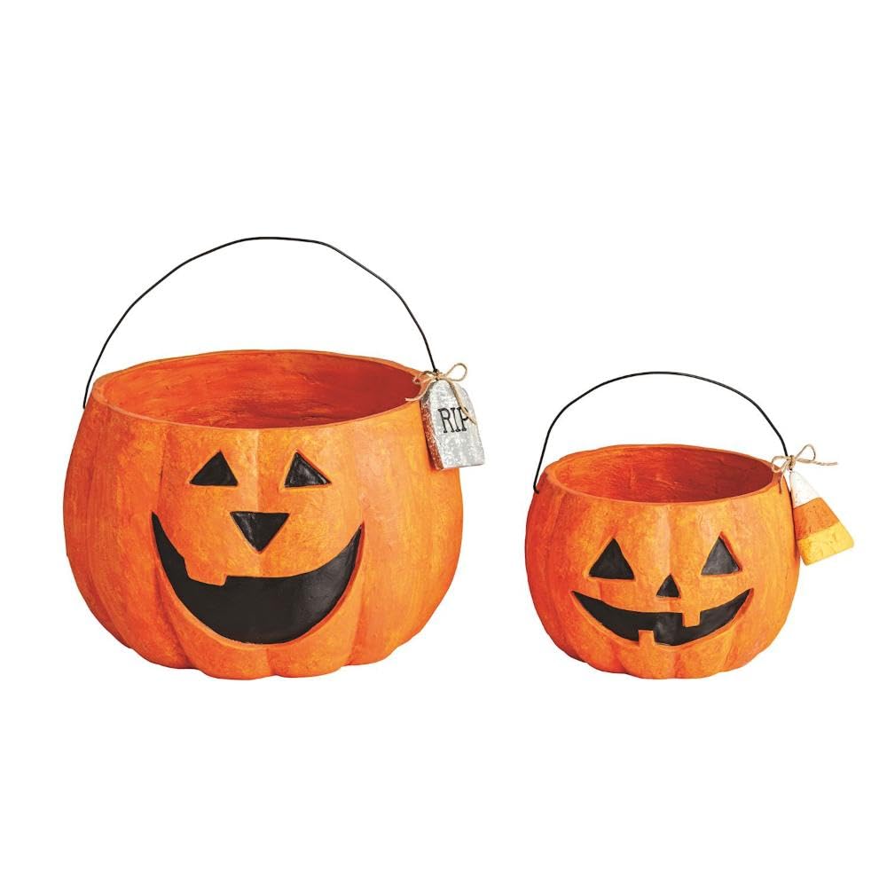 Mud Pie Halloween Pumpkin Treat Buckets