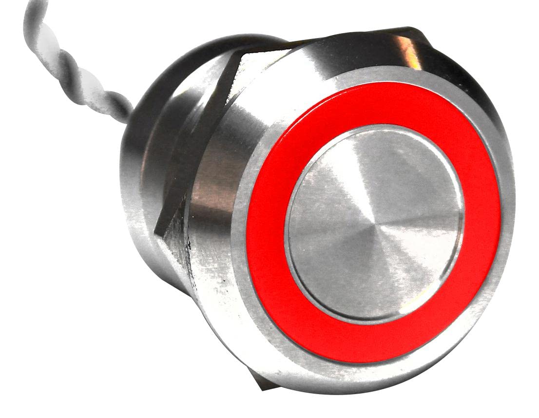 Interruttore CAPACITIVO, DPDT, 0.01A, 12V, GRN/RED, Interruttori capacitivi anti vandalo, Qty.1 | MC25LOSRG