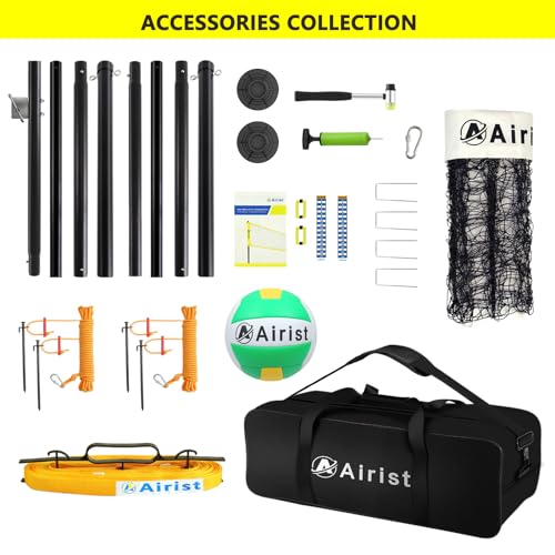 image for Airist Heavy Duty Volleyball Net Outdoor with Steel Anti-Sag System, A