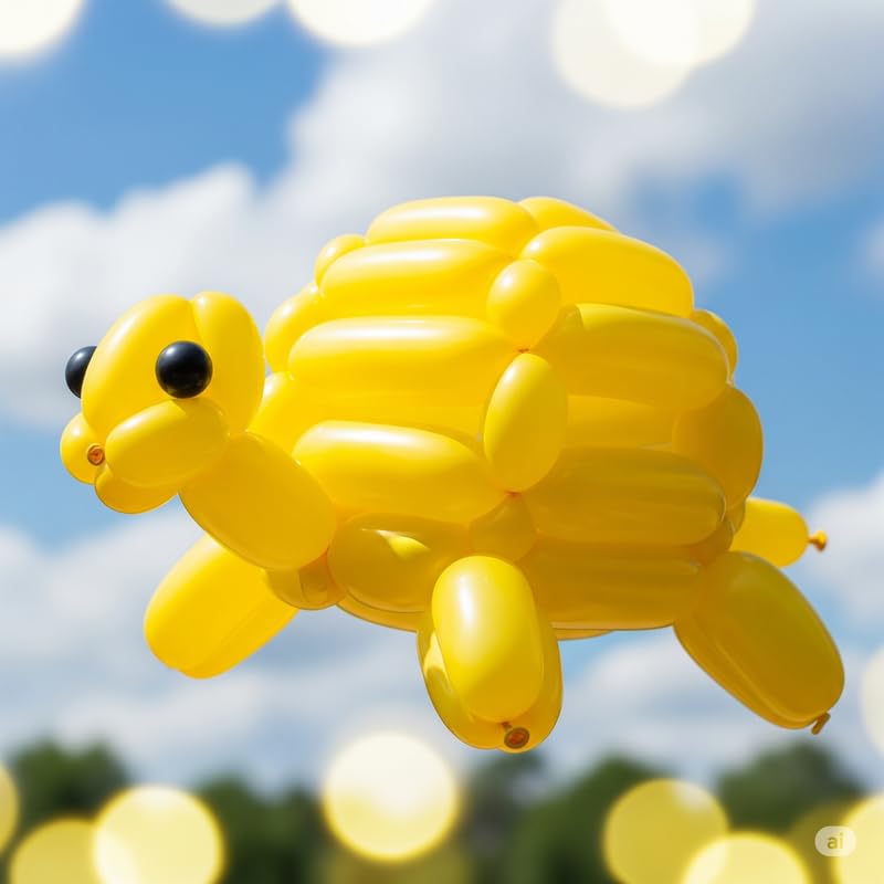 Image of long Modelling, Twisting, Tube Balloons, Pack of 100 (Yellow)