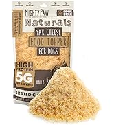 Mighty Paw Naturals Yak Cheese Food Topper | Grated Cheese Dog Food Toppers for Picky Eaters. Dog...