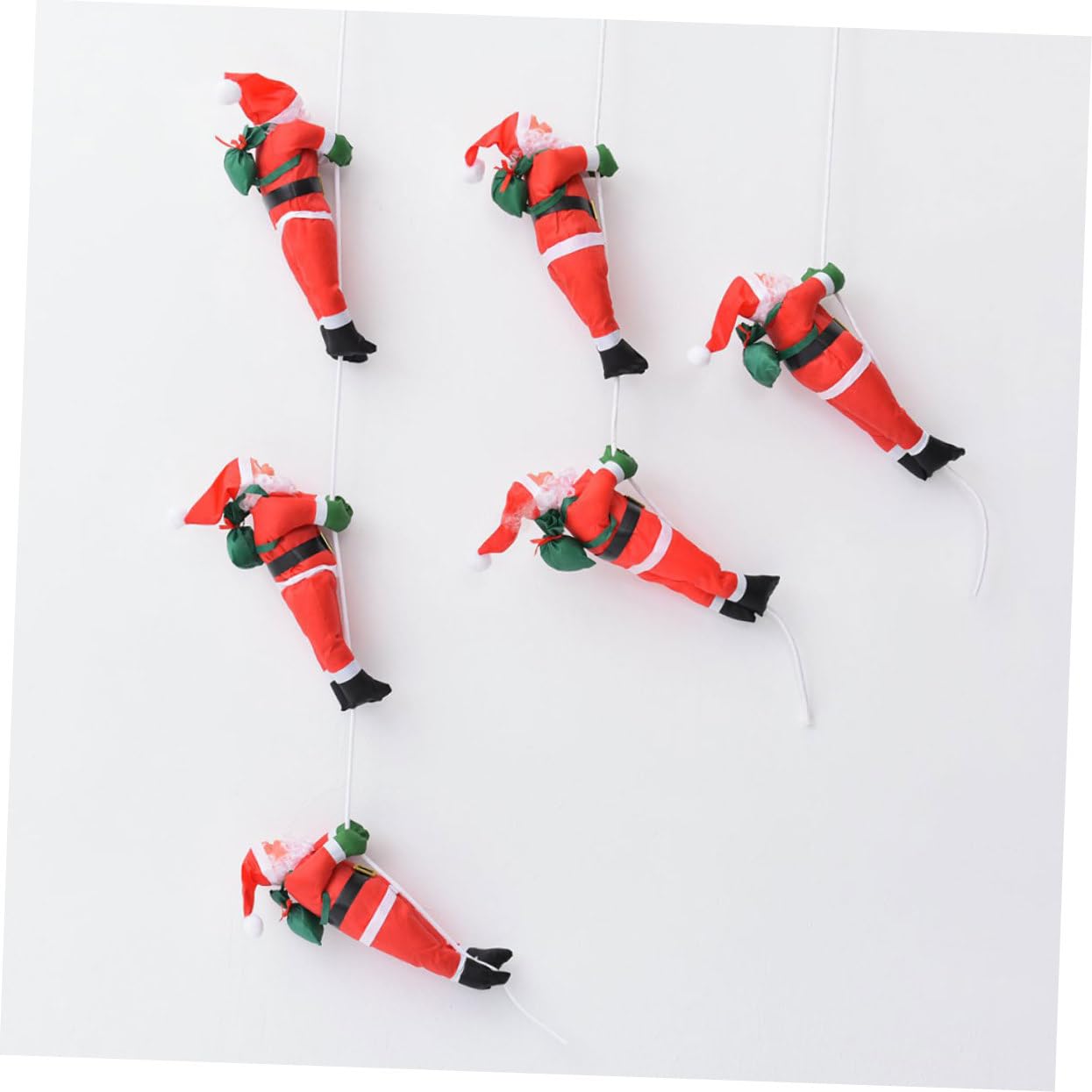 IMIKEYA 2 Stück 2 Weihnachtsanhänger Plüschpuppe Fenster hängende Weihnachtsmannpuppe Weihnachten weihnachtsbaumdeko weihnachtsbäume geschmückt Weihnachtsdekorationen Christbaumschmuck rot