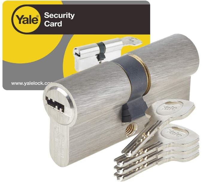 Yale YC1000+ Half Cylinder Lock 30 x 10 mm for Door, YC1000+ DB 30X30 NI