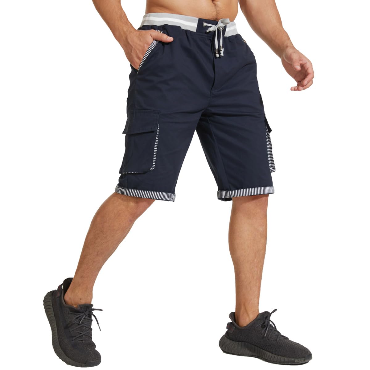 JustSun Pantaloncini Uomo Shorts Uomo con Tasche Cotone Leggero