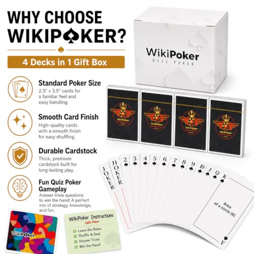 WikiPoker Trivia Poker Family Card Game, Bluff or Answer by Generic - Used condition - Image 3