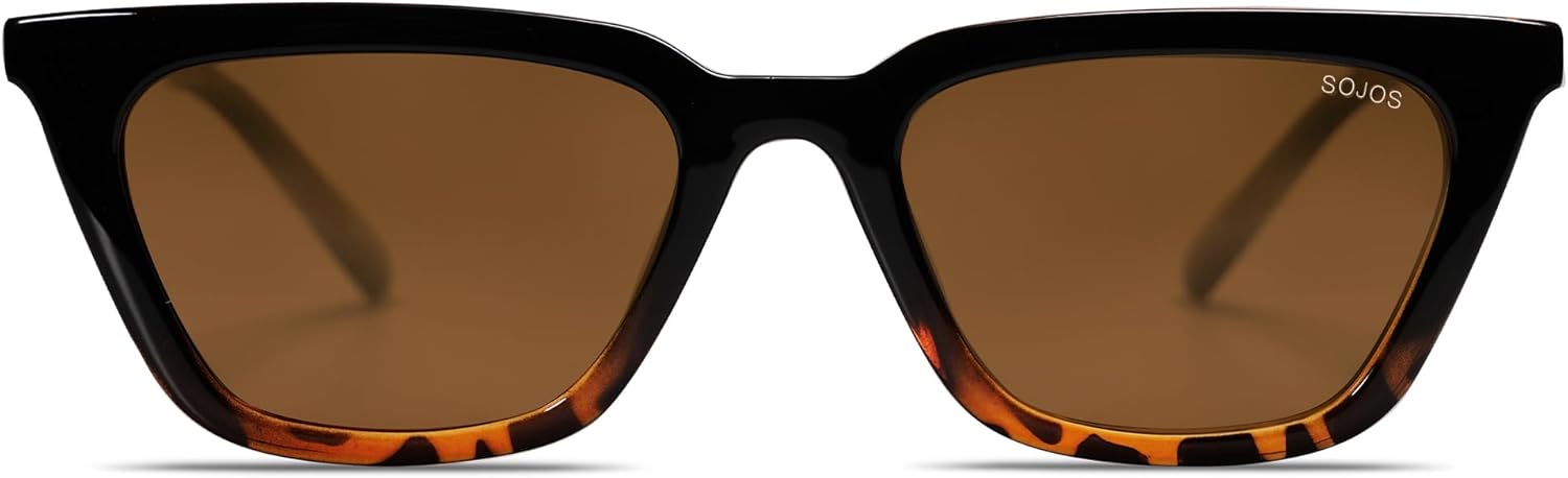 SOJOS Polarized Narrow Square Cateye Sunglasses for Women Retro Trendy Driving Glasses SJ2169 - Image 2