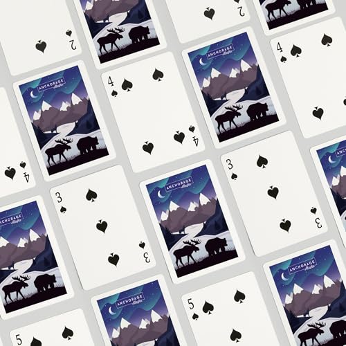 Baraja de Poker 52 Cartas Anchorage Alaska Northern Lights miniatura 4