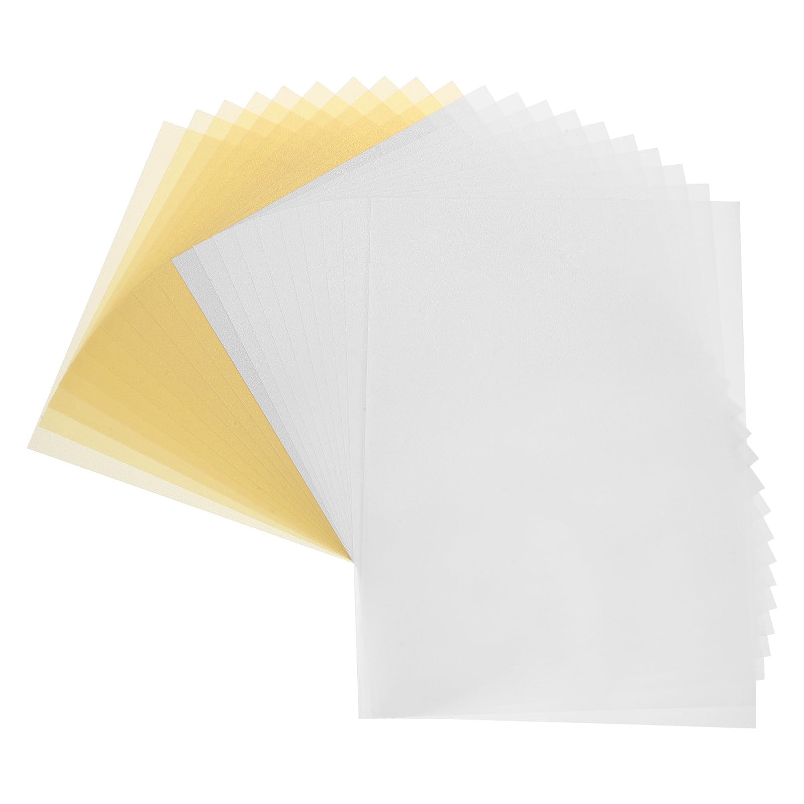 sourcing map Colored Vellum Paper, 20 Sheet White/Beige Transparency 8.3 x 11.7 Printable Vellum Paper, Translucent Sheets for Printing Wedding Invitations Ink Jet Laser Printer