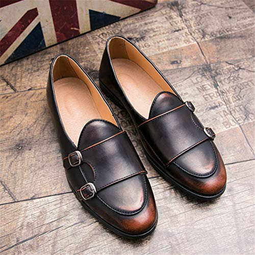 Men Driving Oxfords Casual Classic Vintage Loafer Soft Microfiber Leather Metal Decoration Boat Moccasins Round Toe2