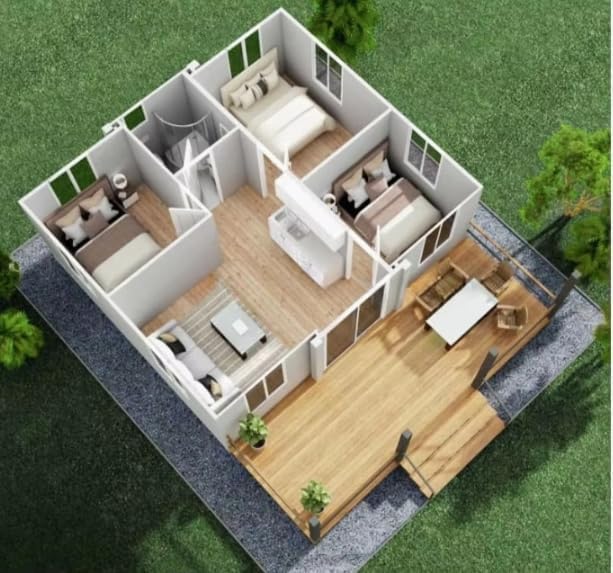 Portable Prefab Tiny Home for Sale – 20ft/40ft Expandable Folding Container House with 2–4 Bedrooms,Full Bathroom &Kitchen|Mobile Modular Prefabricated Tiny House to Live in for Adults,Office,Vacation - Image 5