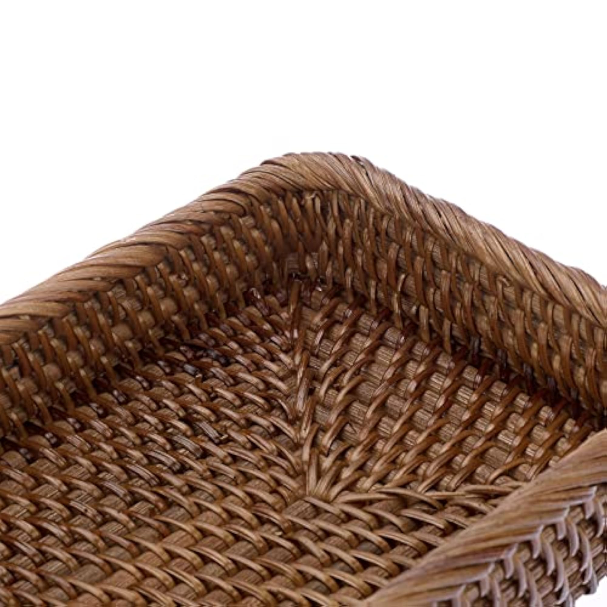 Rattan Decorative Serving Tray for Kitchen & Vanity