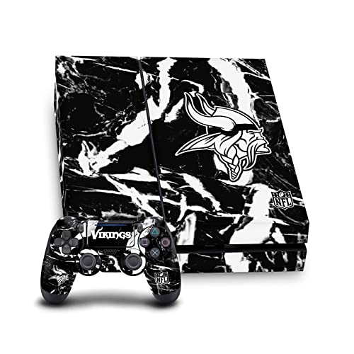 Autocollant PS4 Minnesota Vikings Head Case Designs en vinyle effet marbre pour console et manette