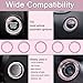 Snsnlent 2 Pack Car Engine Start Stop Decoration Ring Pink, Crystal Decorative Ring Sticker Car Interior Accessories for Women, Automotive Pushbutton Switches Decorative Ring