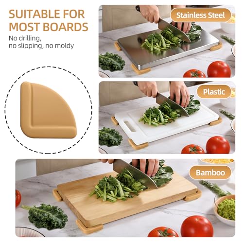 Pies antideslizantes de silicona para tablas de cortar, 4 piezas miniatura 4