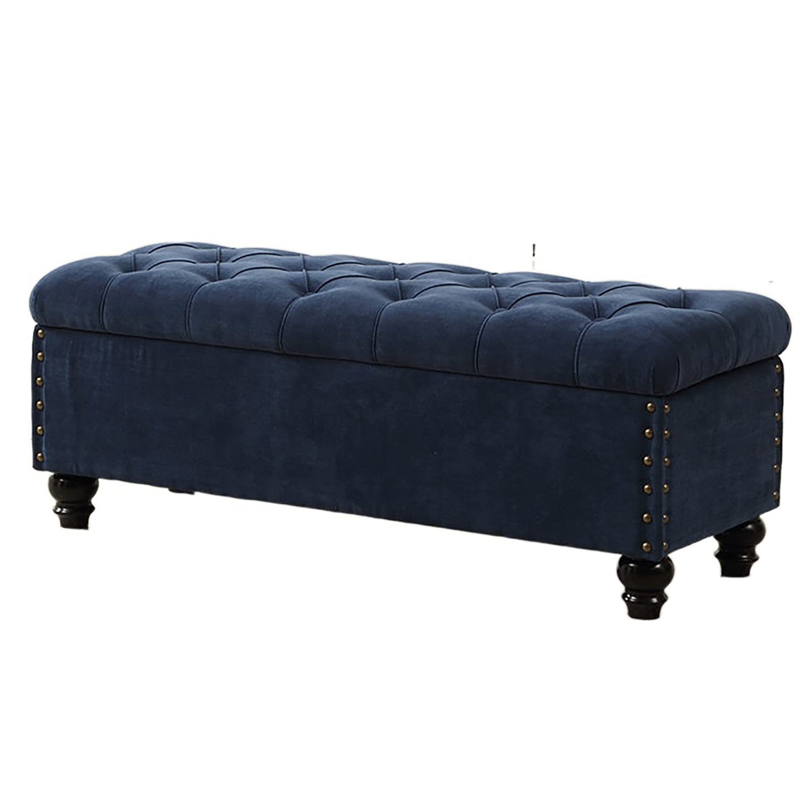 Banc de salon en tissu touffeté moderne aux finitions soignées