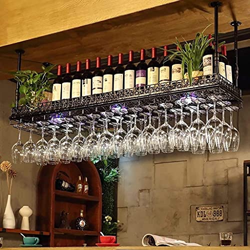 Porte-verre à vin suspendu lumineux pour optimiser l'espace cuisine