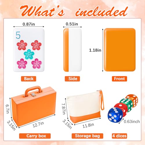Set Completo Mahjong Americano Con Estuche Portátil miniatura 3