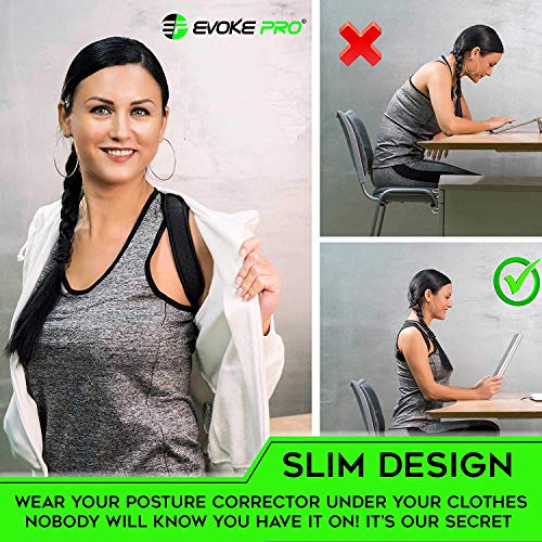 Back Posture Corrector for Women and Men - Shoulder Brace Back Posture Corrector - Upper Back Support - Back Straightener Posture Corrector - Resistance Band Included (X-Large) - Thumbnail 4