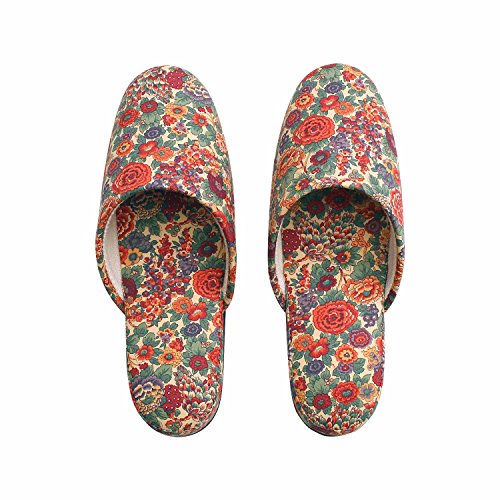 船見 スリッパ ルームシューズ オレンジ 約22cm リバティ吊り込みスリッパ 8373-OR-S